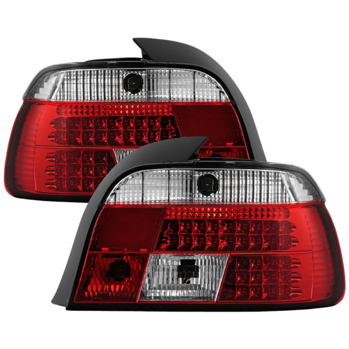 BMW E39 5-Series 97-00 LED Tail Lights - Red Clear Spyder Auto in the group Select car model / BMW / 5-series (E39) 95-04 / Styling / Lights at DDESIGN Scandinavia AB (ALT-YD-BE3997-LED-RC)