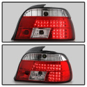 BMW E39 5-Series 97-00 LED Tail Lights - Red Clear Spyder Auto