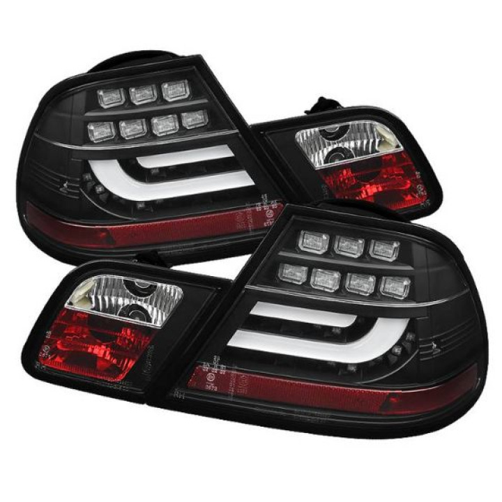 BMW E46 00-03 2Dr Coupe ( Will Not Fit Convertible ) Light Bar LED Tail Lights - Black Spyder Auto in the group Select car model / BMW / 3-series (E46) 1998-2005 / Styling / Lights at DDESIGN Scandinavia AB (ALT-YD-BE4600-LBLED-BK)