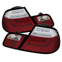 BMW E46 00-03 2Dr Coupe ( Will Not Fit Convertible ) Light Bar LED Tail Lights - Red Clear Spyder Auto