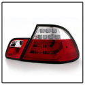 BMW E46 00-03 2Dr Coupe ( Will Not Fit Convertible ) Light Bar LED Tail Lights - Red Clear Spyder Auto