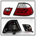 BMW E46 00-03 2Dr Coupe ( Will Not Fit Convertible ) Light Bar LED Tail Lights - Red Clear Spyder Auto