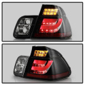 BMW E46 3-Series 02-05 4Dr Light Bar Style LED Tail Lights - Black Spyder Auto