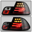 BMW E46 3-Series 04-06 2Dr Light Bar Style LED Tail Lights - Black Spyder Auto