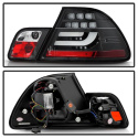 BMW E46 3-Series 04-06 2Dr Light Bar Style LED Tail Lights - Black Spyder Auto