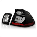 BMW E46 3-Series 99-01 4Dr Light Bar Style LED Tail Lights - Black Spyder Auto
