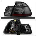BMW E46 3-Series 99-01 4Dr Light Bar Style LED Tail Lights - Smoke Spyder Auto