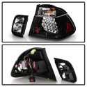 BMW E46 3-Series 99-01 4Dr LED Tail Lights - Black Spyder Auto