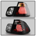 BMW E46 3-Series 99-01 4Dr LED Tail Lights - Black Spyder Auto