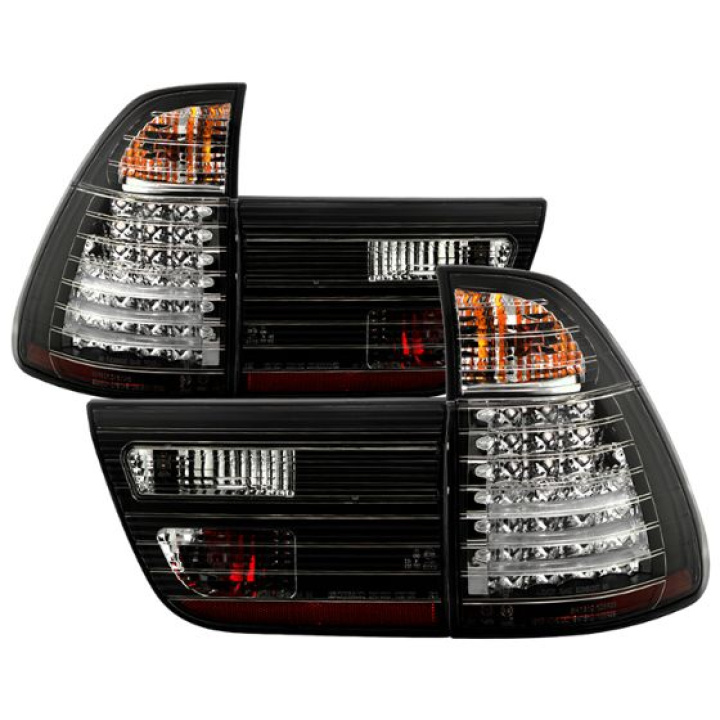 BMW E53 X5 00-06 4PCS LED Tail Lights - Black Spyder Auto in the group Select car model / BMW / X5 (E53) 99-06 / Styling at DDESIGN Scandinavia AB (ALT-YD-BE5300-LED-BK)