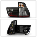BMW E53 X5 00-06 4PCS LED Tail Lights - Black Spyder Auto