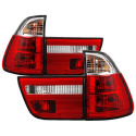 BMW E53 X5 00-06 4PCS Euro Style Tail Lights- Red Clear Spyder Auto