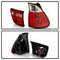 BMW E53 X5 00-06 4PCS Euro Style Tail Lights- Red Clear Spyder Auto