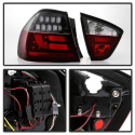 BMW E90 3-Series 06-08 4Dr LED Indicator Light Bar LED Tail Lights - Black Spyder Auto