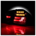 BMW E90 3-Series 06-08 4Dr LED Indicator Light Bar LED Tail Lights - Black Spyder Auto