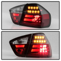 BMW E90 3-Series 06-08 4Dr LED Indicator Light Bar LED Tail Lights - Black Spyder Auto