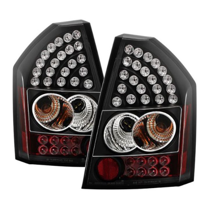 Chrysler 300C 08-10 LED Tail Lights - Black Spyder Auto in the group Select car model / Chrysler / 300C 05- / Styling at DDESIGN Scandinavia AB (ALT-YD-C308-LED-BK)