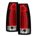 Chevy C/K Series 1500/2500/3500 88-98 LED Tail Lights - Red Clear Spyder Auto