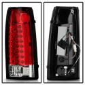 Chevy C/K Series 1500/2500/3500 88-98 LED Tail Lights - Red Clear Spyder Auto