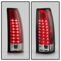 Chevy C/K Series 1500/2500/3500 88-98 LED Tail Lights - Red Clear Spyder Auto