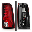 Chevy Silverado 1500/2500 03-06 ( Does Not Fit Stepside ) LED Tail Lights - Red Clear Spyder Auto