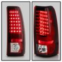 Chevy Silverado 1500/2500 03-06 ( Does Not Fit Stepside ) LED Tail Lights - Red Clear Spyder Auto