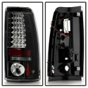 Chevy Silverado 1500/2500 99-02 (Not Fit Stepside) / GMC Sierra 1500/2500/3500 99-03 LED Tail Lights - Black Spyder Auto