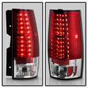 Chevy Suburban/Tahoe 07-14 / GMC Yukon/Yukon Denali 07-14 - LED Tail Lights - Red Clear Spyder Auto
