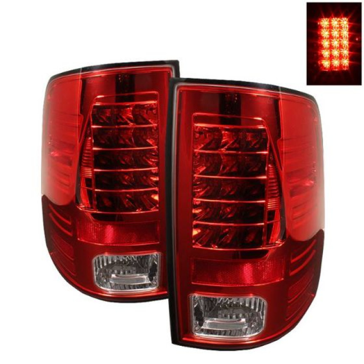 Dodge Ram 1500 09-14 / Ram 2500/3500 10-14 LED Tail Lights - Incandescent Model only ( Not Compatible With LED Model ) - Red Clear Spyder Auto in the group Select car model / Dodge / Ram 09-18 / Styling at DDESIGN Scandinavia AB (ALT-YD-DRAM09-LED-RC)
