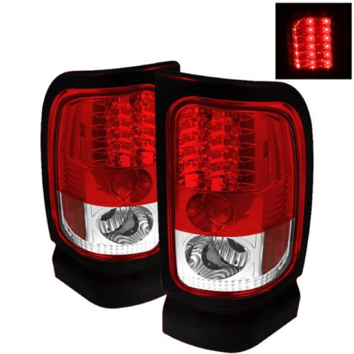 Dodge Ram 1500 94-01 / Ram 2500/3500 94-02 LED Tail Lights - Red Clear Spyder Auto in the group Select car model / Dodge / Ram 93-01 / Styling at DDESIGN Scandinavia AB (ALT-YD-DRAM94-LED-RC)