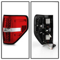 Ford F150 09-14 LED Tail Lights - Red Clear Spyder Auto