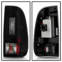Ford F150 Styleside 97-03 / F250/350/450/550 Super Duty 99-07 LED Tail Lights - Black Smoke Spyder Auto
