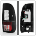 Ford F150 Styleside 97-03 / F250/350/450/550 Super Duty 99-07 Version 2 LED Tail Lights - Black Spyder Auto