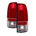 Ford F150 Styleside 97-03 / F250/350/450/550 Super Duty 99-07 Version 2 LED Tail Lights - Red Clear Spyder Auto
