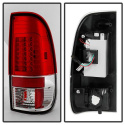 Ford F150 Styleside 97-03 / F250/350/450/550 Super Duty 99-07 Version 2 LED Tail Lights - Red Clear Spyder Auto