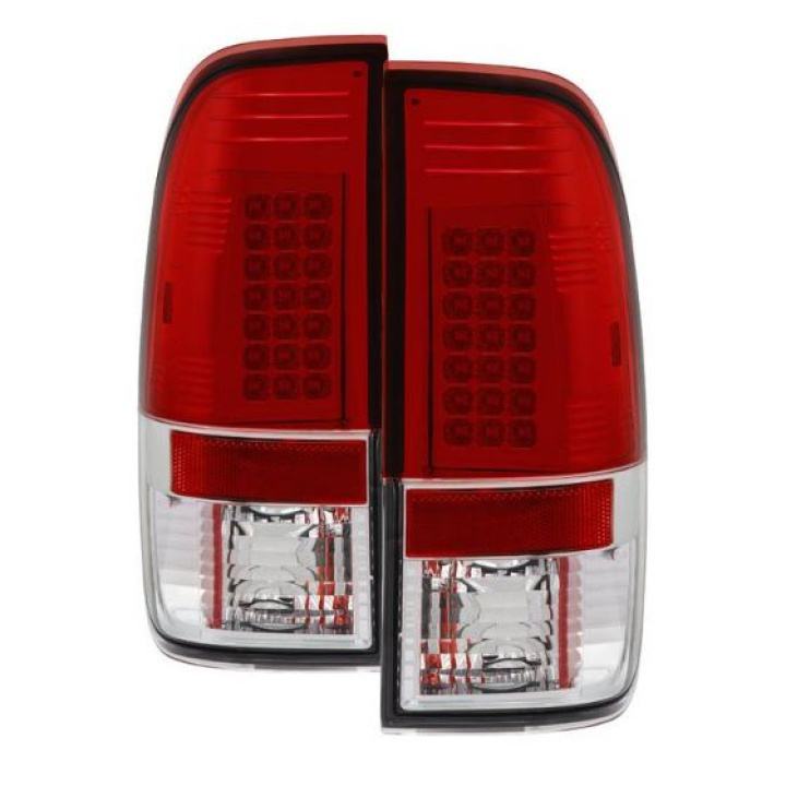 Ford F150 Styleside 97-03 / F250/350/450/550 Super Duty 99-07 LED Tail Lights - Red Clear Spyder Auto in the group Select car model / Ford / F-250 - F-350 00-07 / Styling at DDESIGN Scandinavia AB (ALT-YD-FF15097-LED-RC)