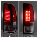 Ford F150 Styleside 97-03 / F250/350/450/550 Super Duty 99-07 LED Tail Lights - Red Clear Spyder Auto