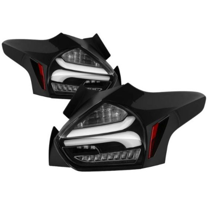 Ford Focus 15-17 Sequential LED Indicator LED Reverse LED Tail Lights - Black Spyder Auto in the group Select car model / Ford / Focus Standard MK3 11-19 / Styling / Lights at DDESIGN Scandinavia AB (ALT-YD-FF155D-LED-BK)