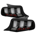 Ford Mustang 2010-2012 Light Bar Sequential Turn Signal LED Tail Lights - Black Spyder Auto Spyder Auto