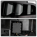 Ford Mustang 2010-2012 Light Bar Sequential Turn Signal LED Tail Lights - Smoke Spyder Auto Spyder Auto