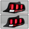 Ford Mustang 2010-2012 Light Bar Sequential Turn Signal LED Tail Lights - Smoke Spyder Auto Spyder Auto