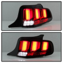 Ford Mustang 2010-2012 Red Light Bar Sequential Turn Signal LED Tail Lights - Black Spyder Auto Spyder Auto