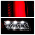 Ford Mustang 2010-2012 Red Light Bar Sequential Turn Signal LED Tail Lights - Black Spyder Auto Spyder Auto