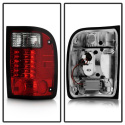 Ford Ranger 01-05 LED Tail Lights - Red Smoke Spyder Auto