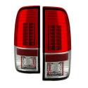 Ford Super Duty 08-15 Version 2 LED Tail Lights - Red Clear Spyder Auto