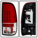 Ford Super Duty 08-15 Version 2 LED Tail Lights - Red Clear Spyder Auto