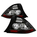 Honda Civic 04-05 2Dr LED Tail Lights - Black Spyder Auto