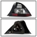 Honda Civic 04-05 2Dr LED Tail Lights - Black Spyder Auto