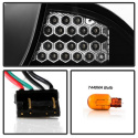 Honda Civic 04-05 2Dr LED Tail Lights - Black Spyder Auto