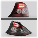 Honda Civic 04-05 2Dr LED Tail Lights - Black Spyder Auto
